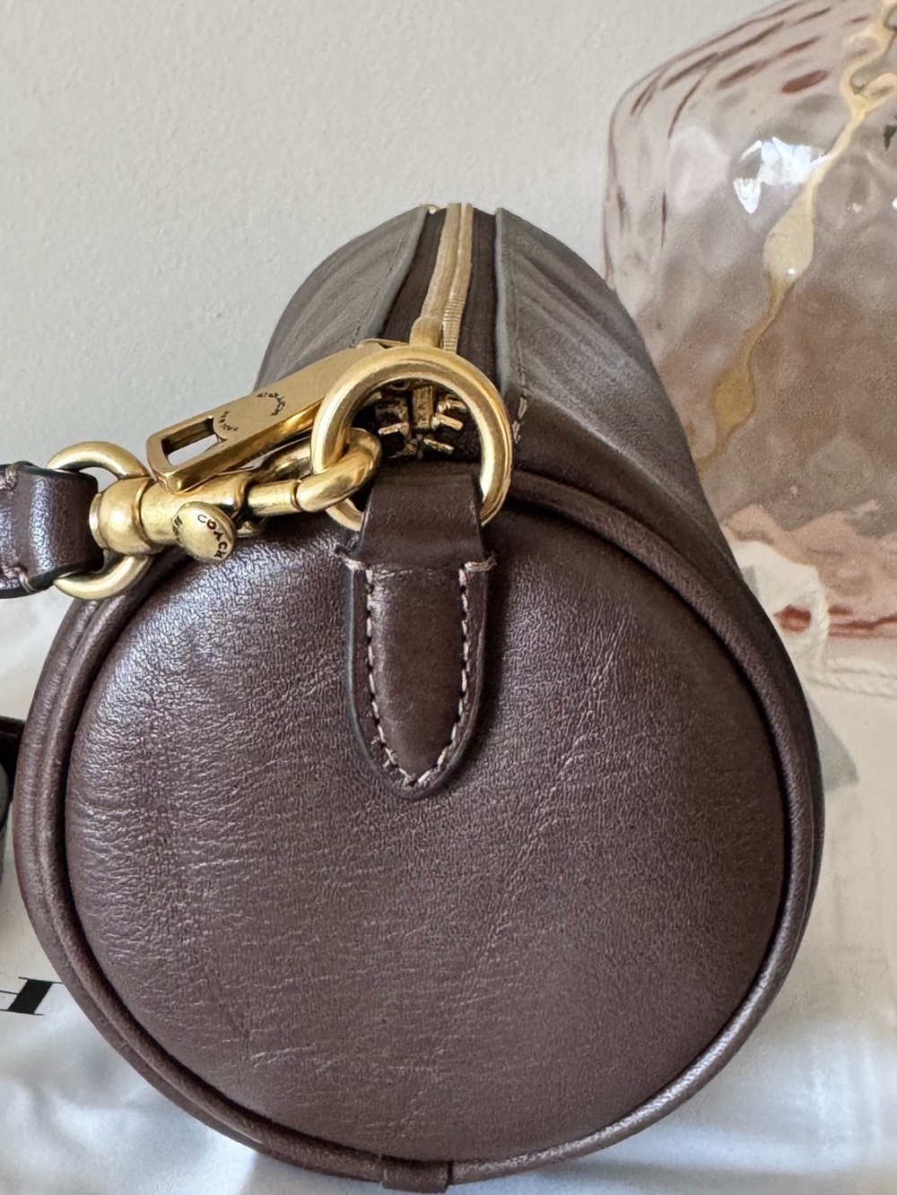 Coach Mini Barrel Bag - Brass/Maple - Picture 3 of 7